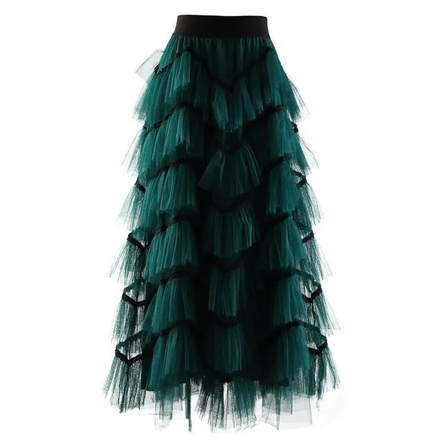 Pavlova- the Ballerina Tulle Layered Midi Skirt 5 Colors