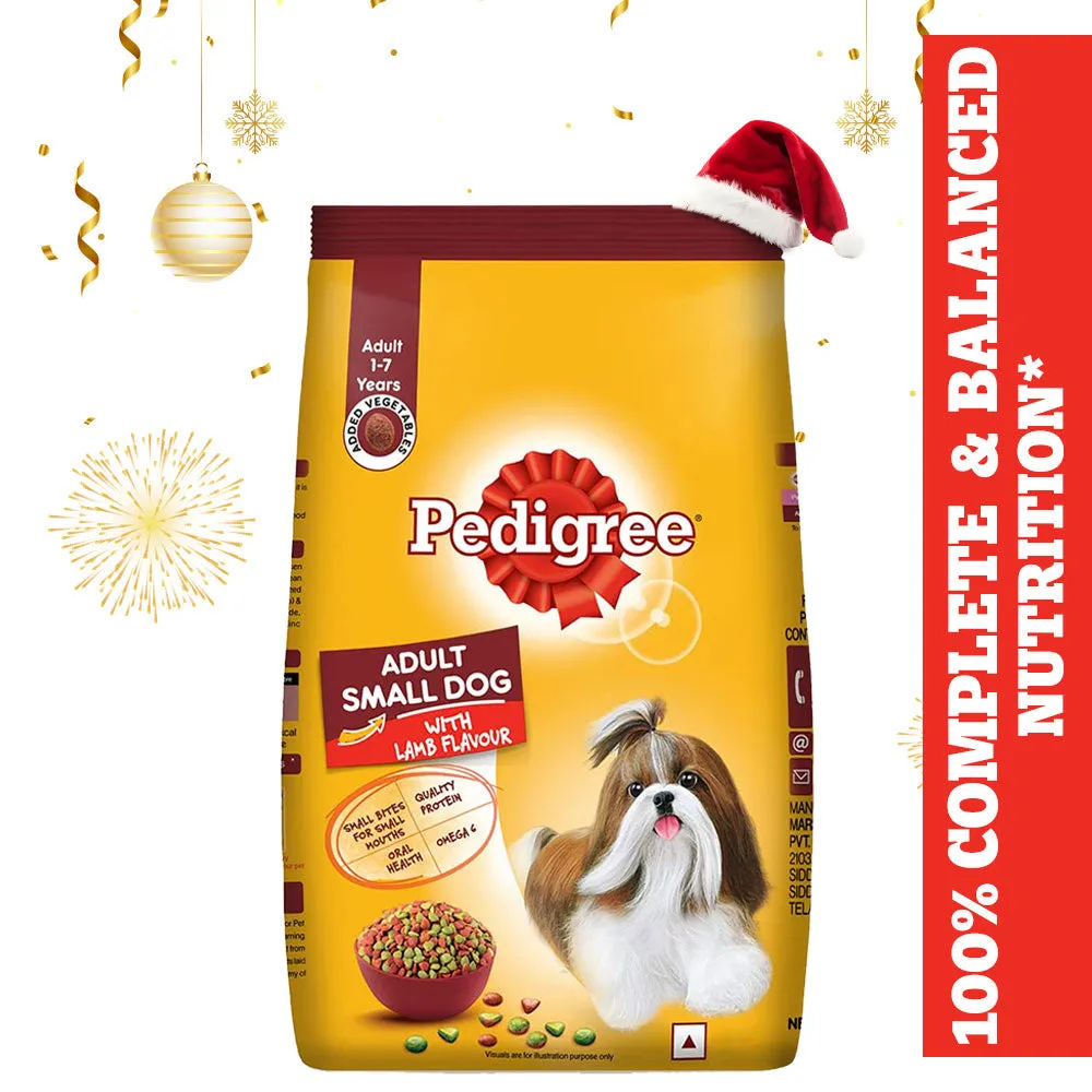 Pedigree Lamb & Veg and Roasted Lamb Flavour Chunks in Gravy Adult Dry and Wet Food Combo