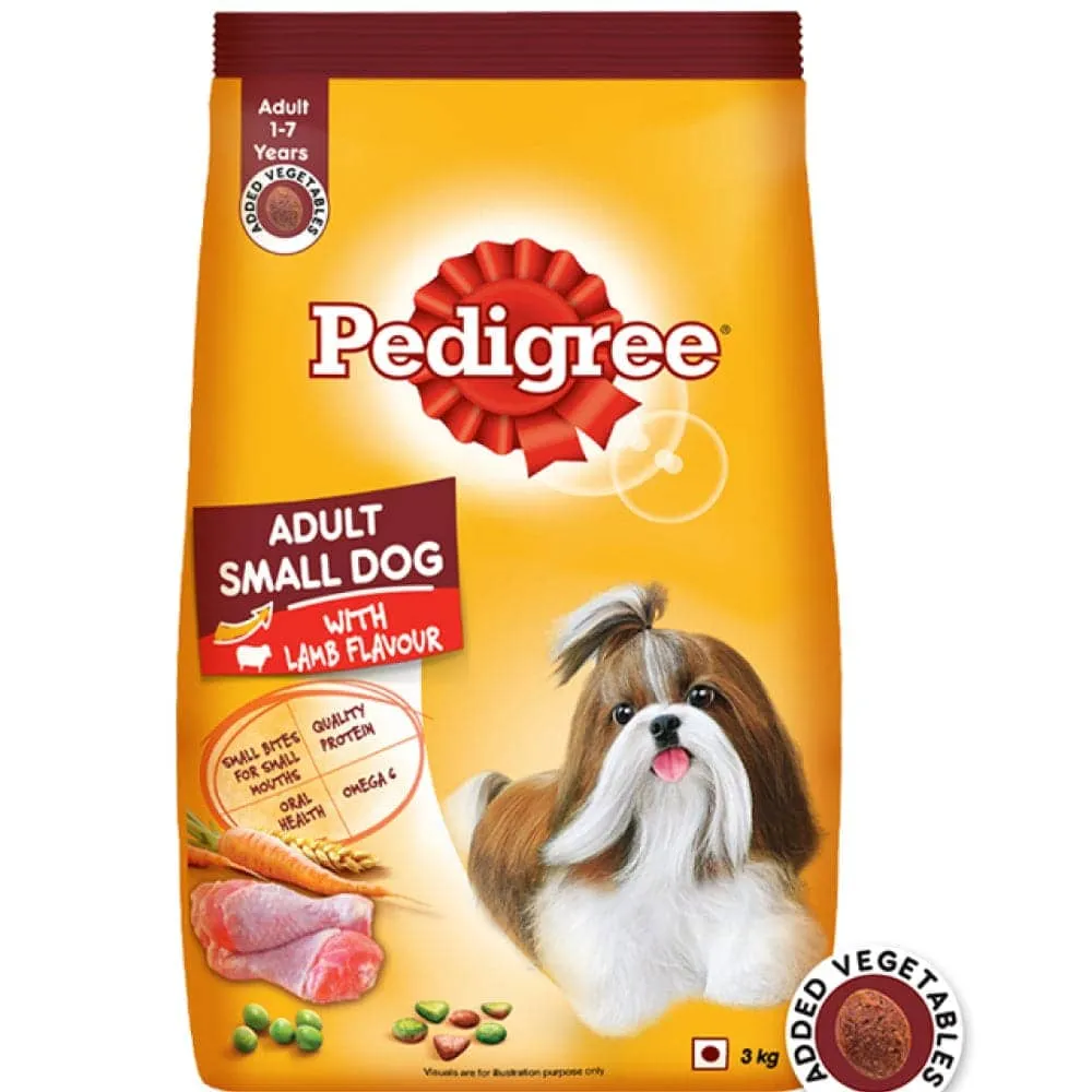 Pedigree Lamb & Veg Flavour Adult Small Dog Dry Food (Limited Shelf Life)