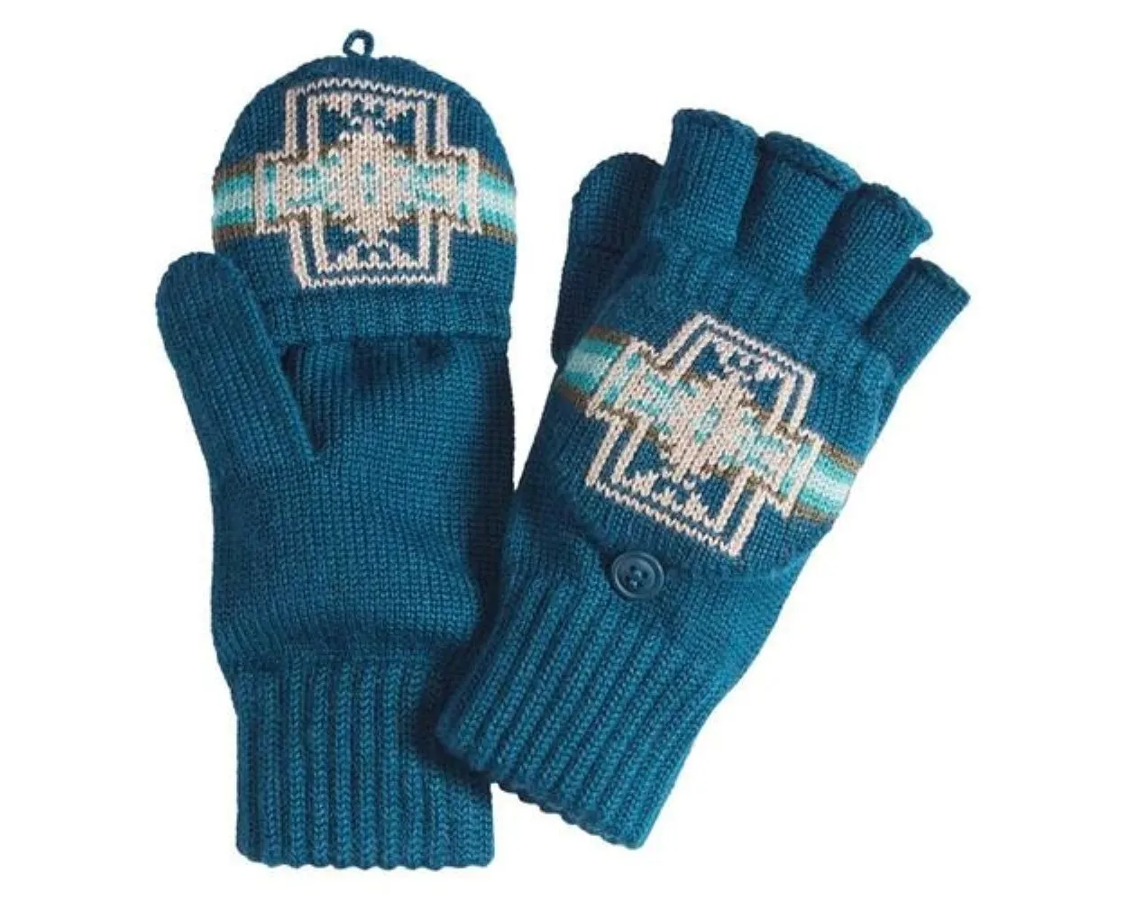 Pendleton Knit Convertible Fingerless Mittens