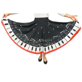 Piano Keys Twirl Skirt [FINAL SALE]