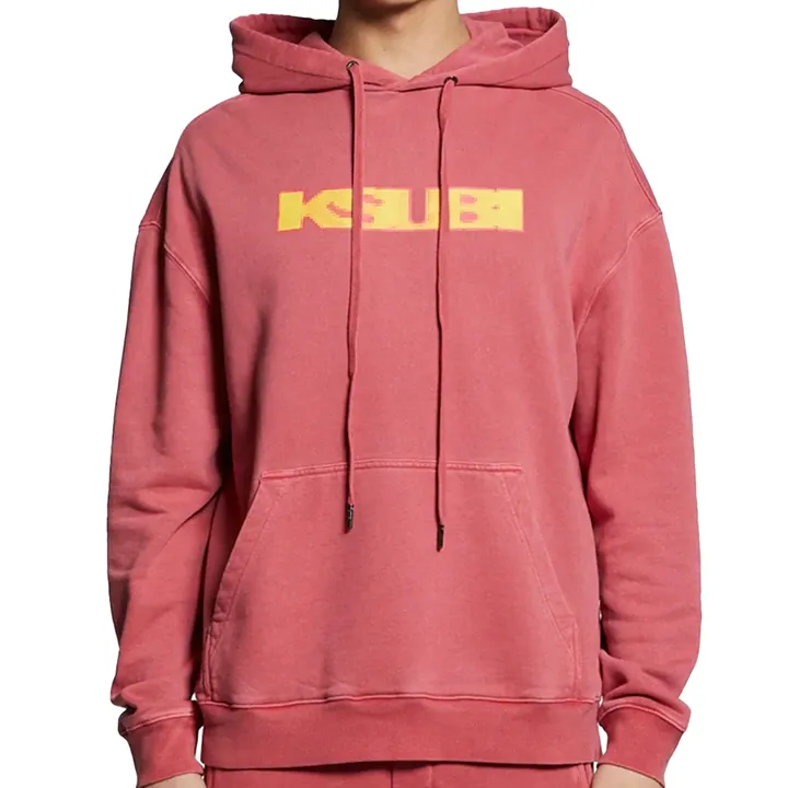 Pixel Sign Biggie Hoodie (Red) - KMSP23FL014060