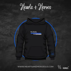 Police - Dad/ Mom is my Hero (Glitter Line) Kids Hoodie