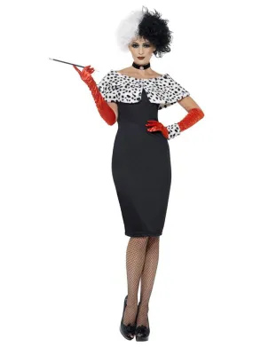 Premium Ladies' Evil 101 Dalmatians Madame Cruella De Vil Costume