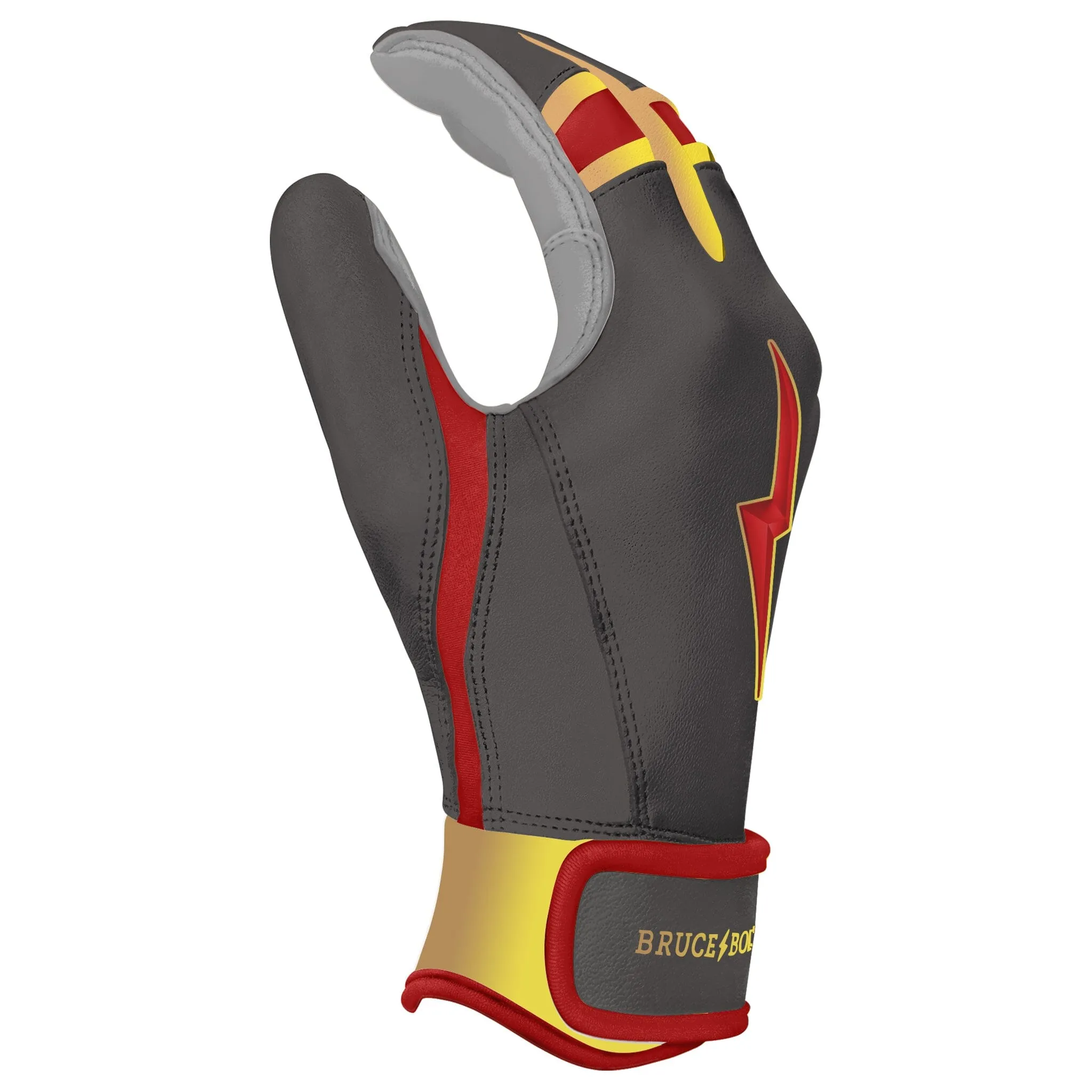 PREMIUM PRO Creator Series Short Cuff Batting Gloves | TC42 Red/Gold