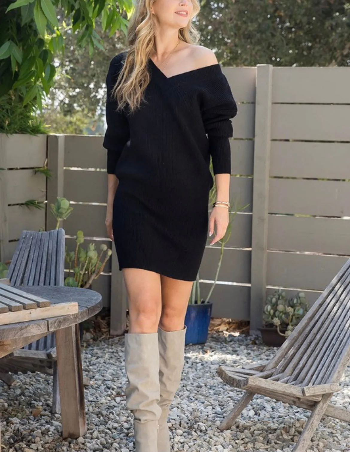 *PVM* Rachel Sweater Dress (Black)