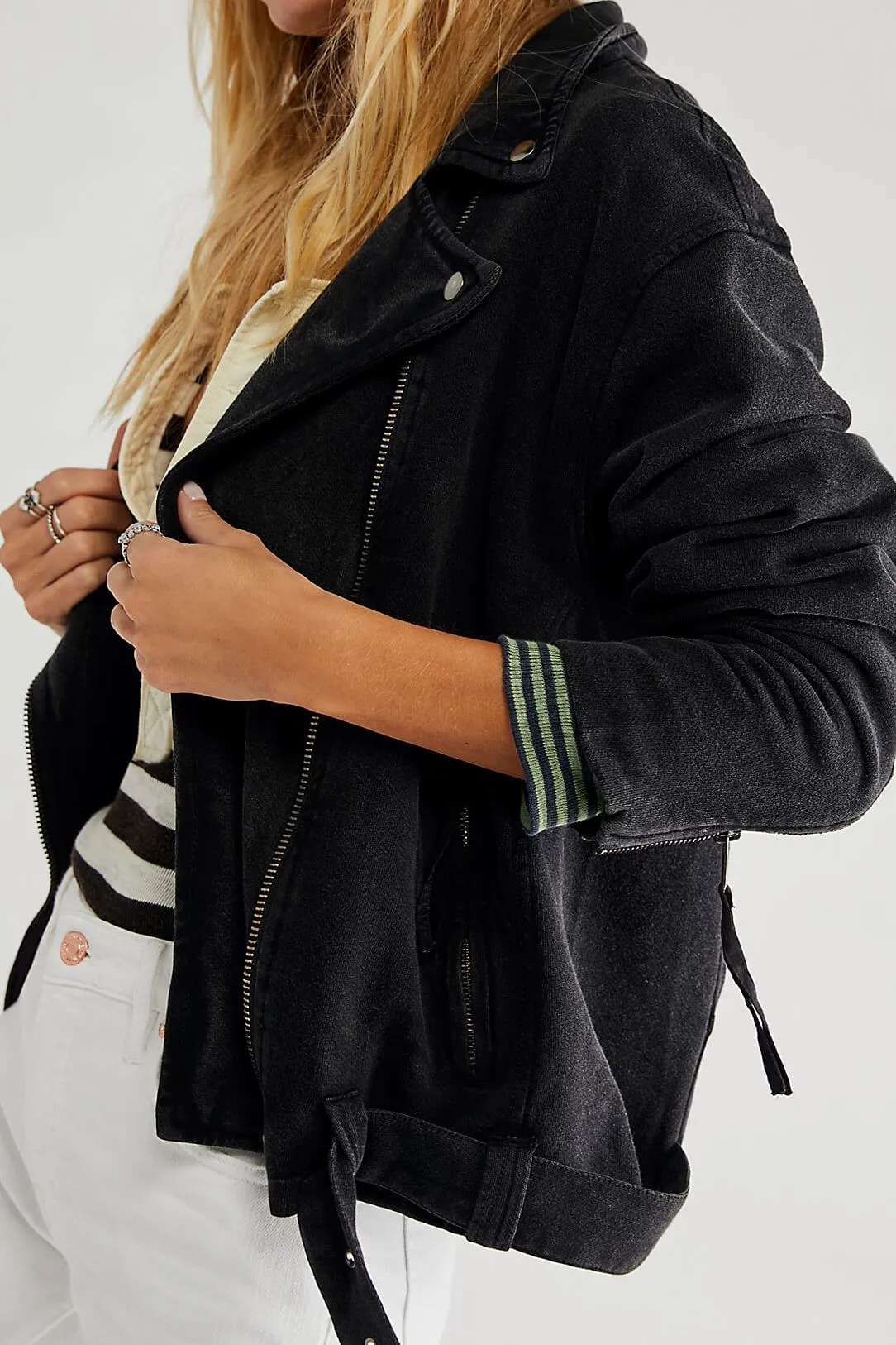 Rebel Rebel Knit Moto Jacket