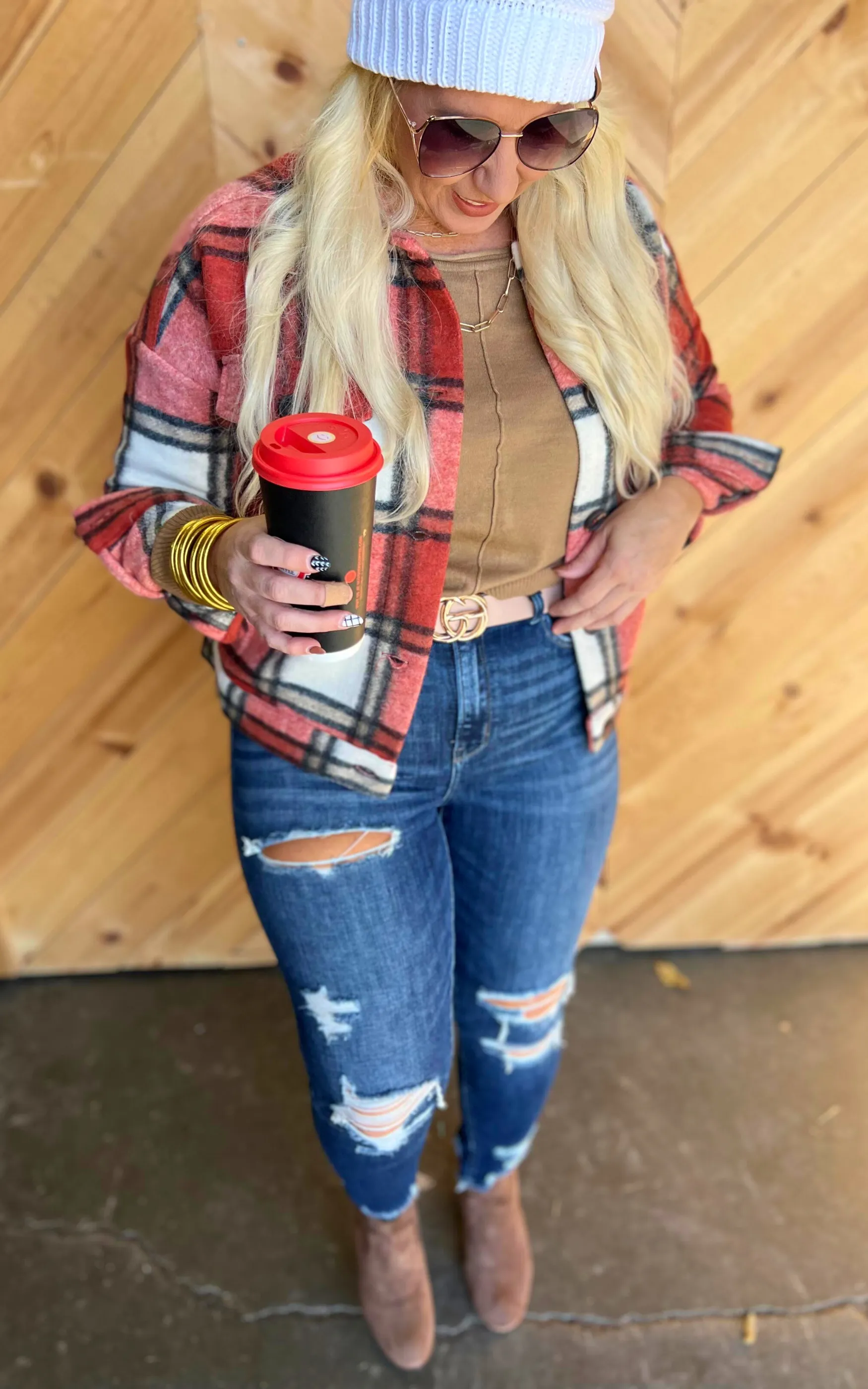 Red Plaid Vibes Shacket | FINAL SALE