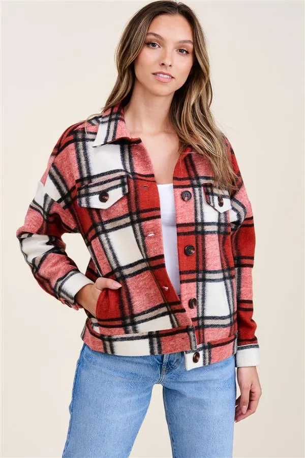 Red Plaid Vibes Shacket | FINAL SALE