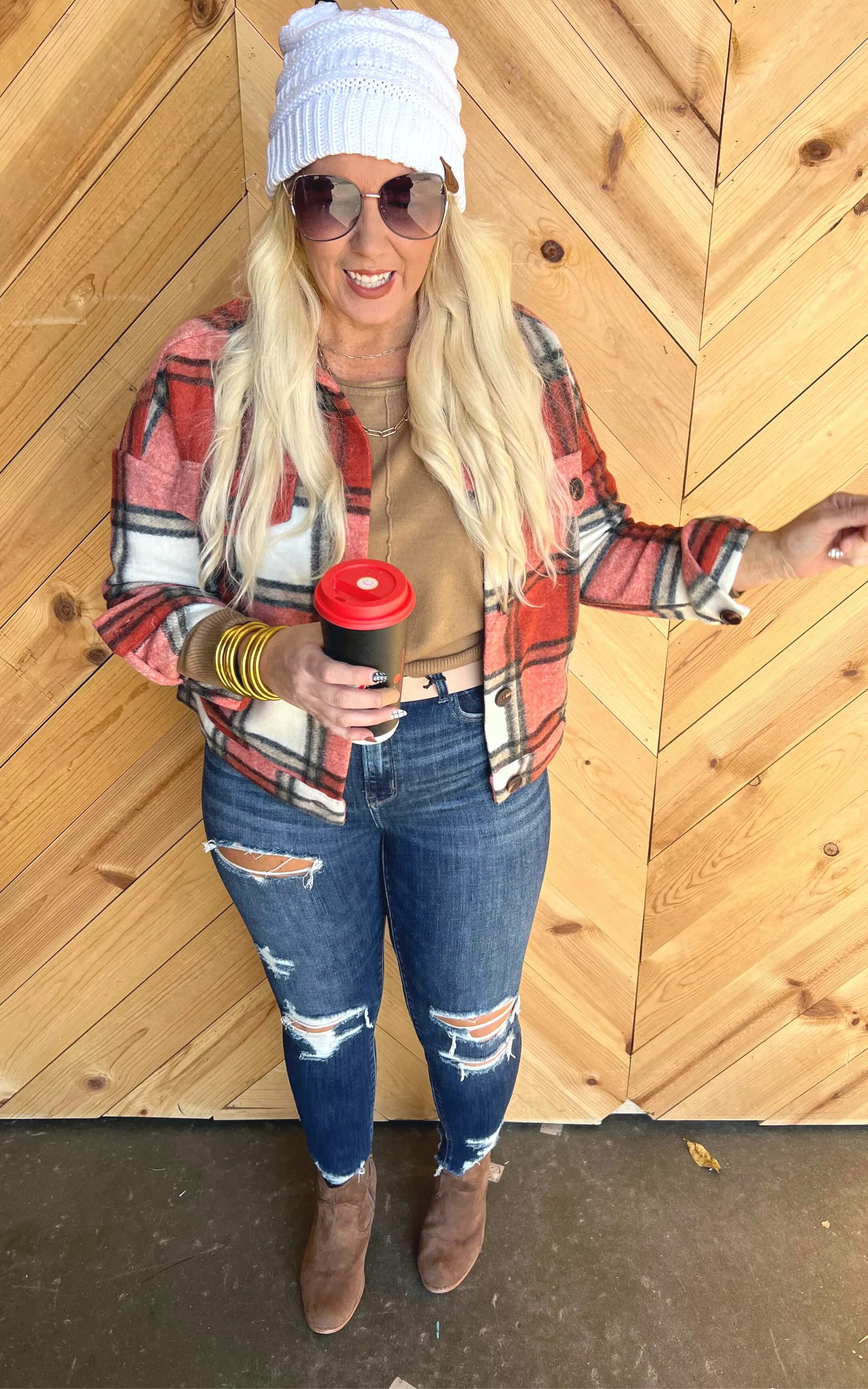 Red Plaid Vibes Shacket | FINAL SALE