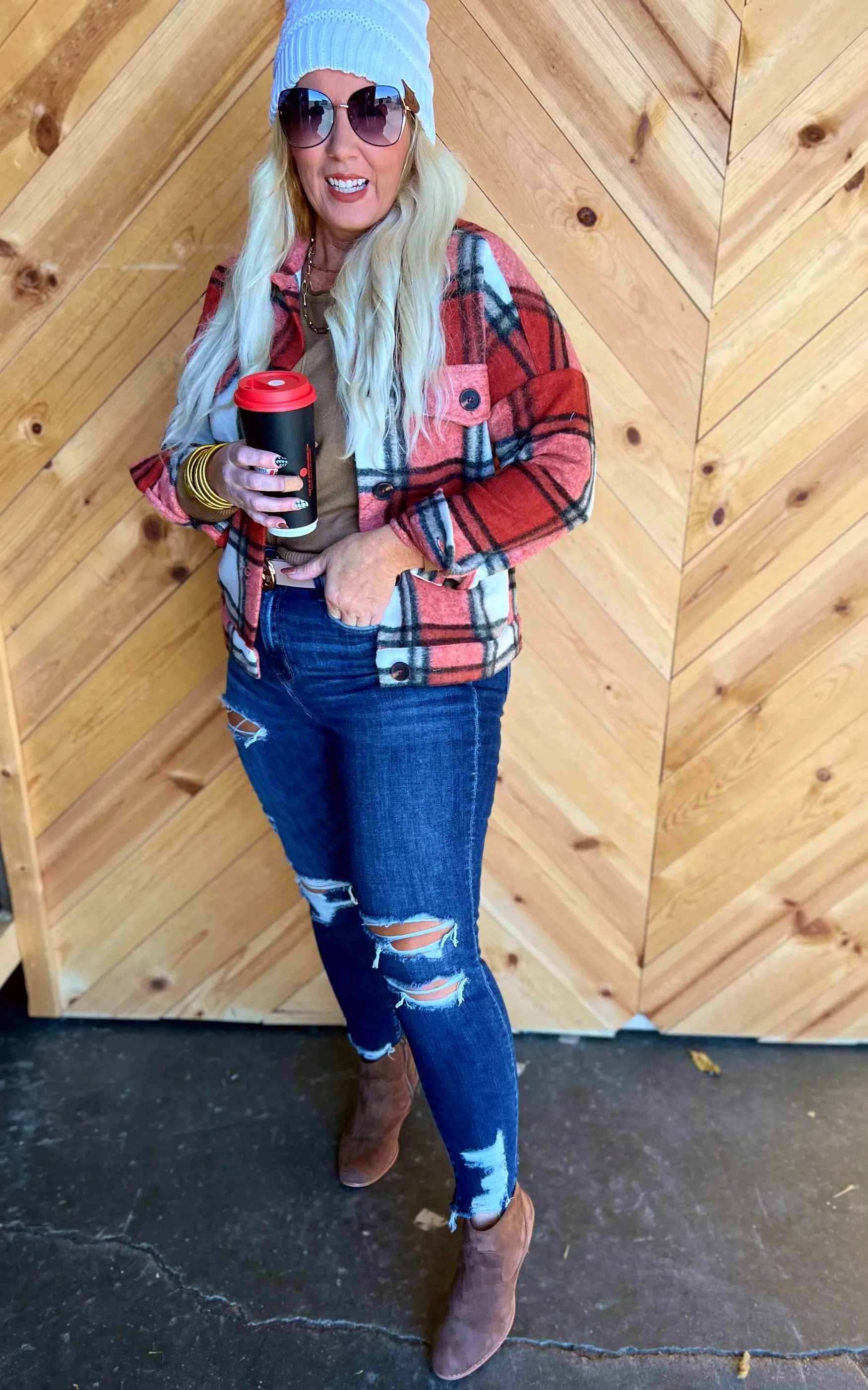 Red Plaid Vibes Shacket | FINAL SALE