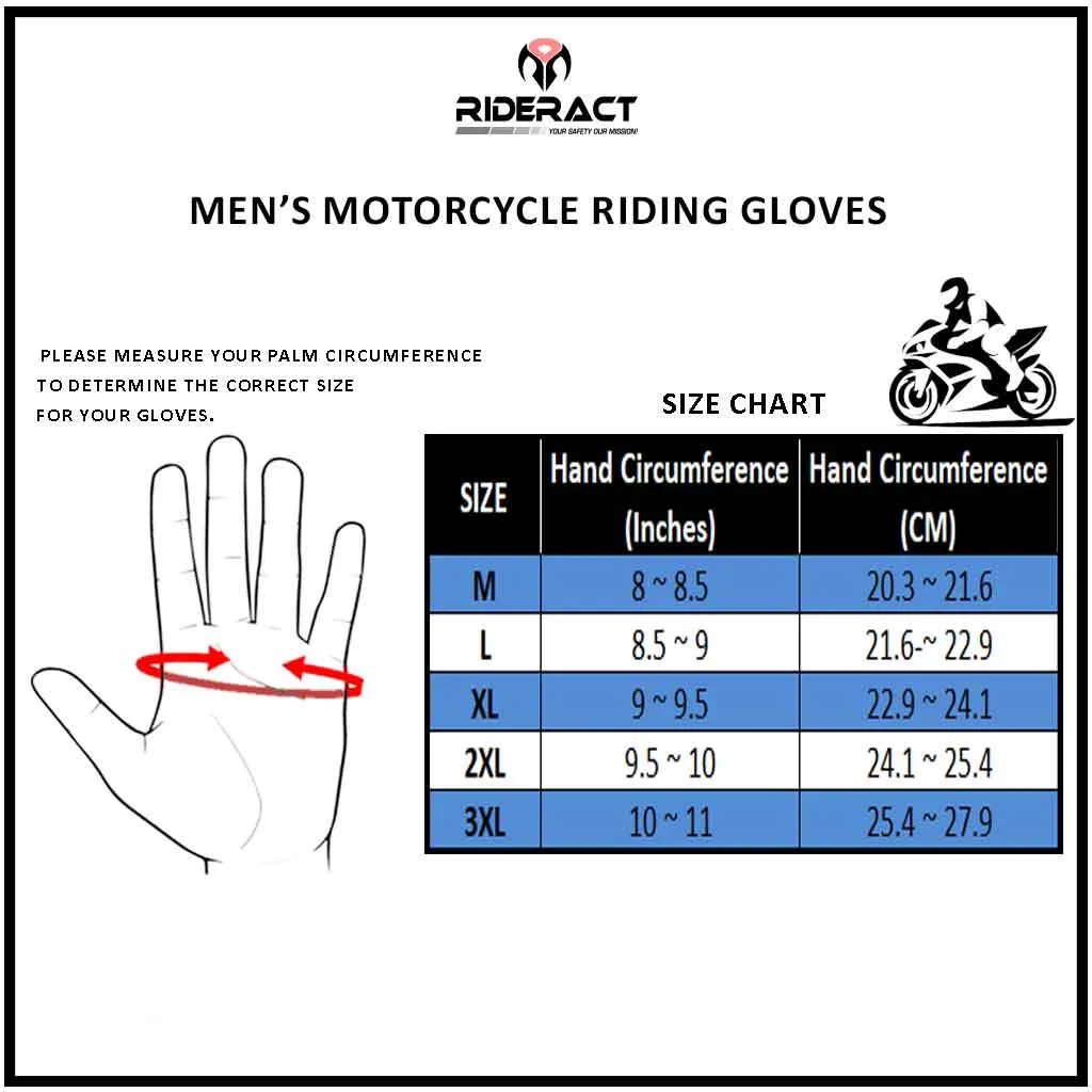 RIDERACT® Summer Motorbike Gloves REDO Moto Gloves