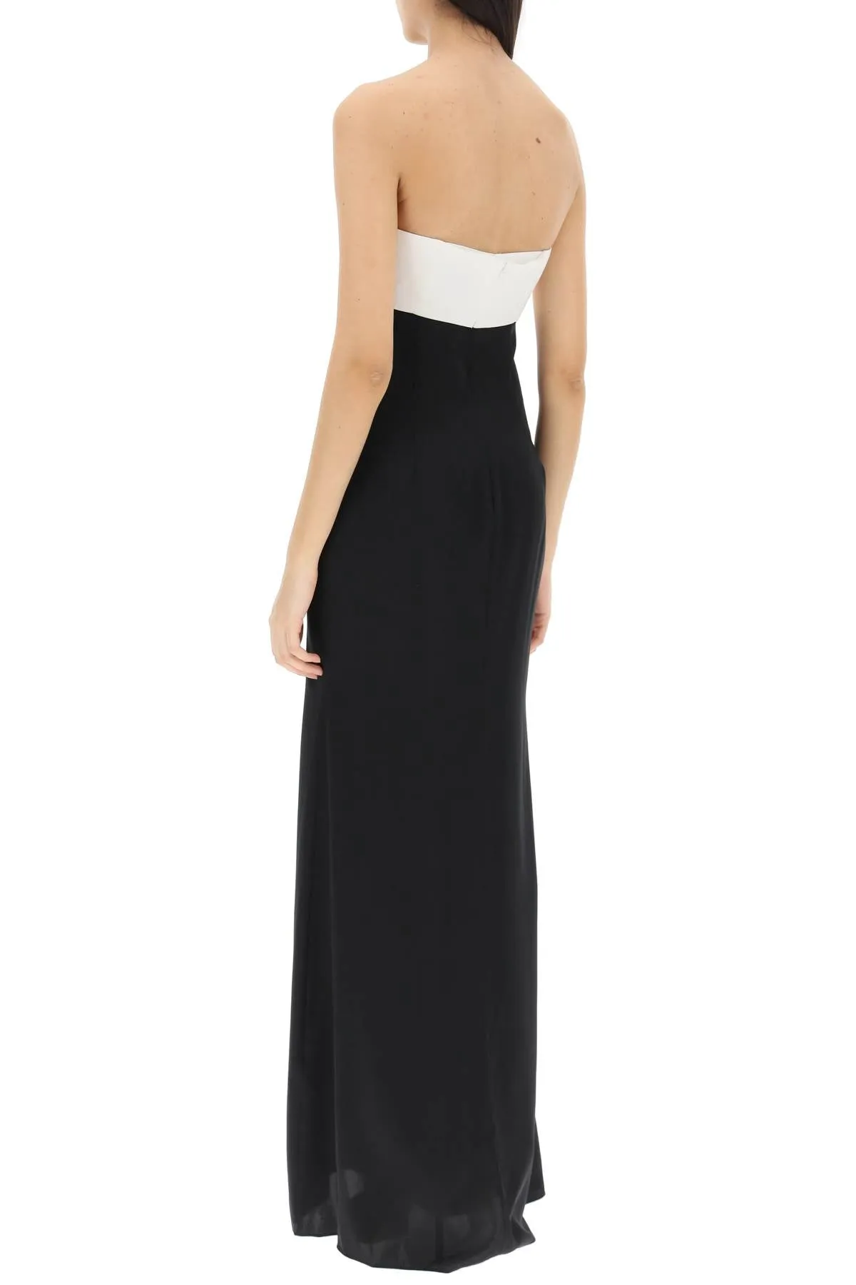 Roland mouret stretch silk maxi dress