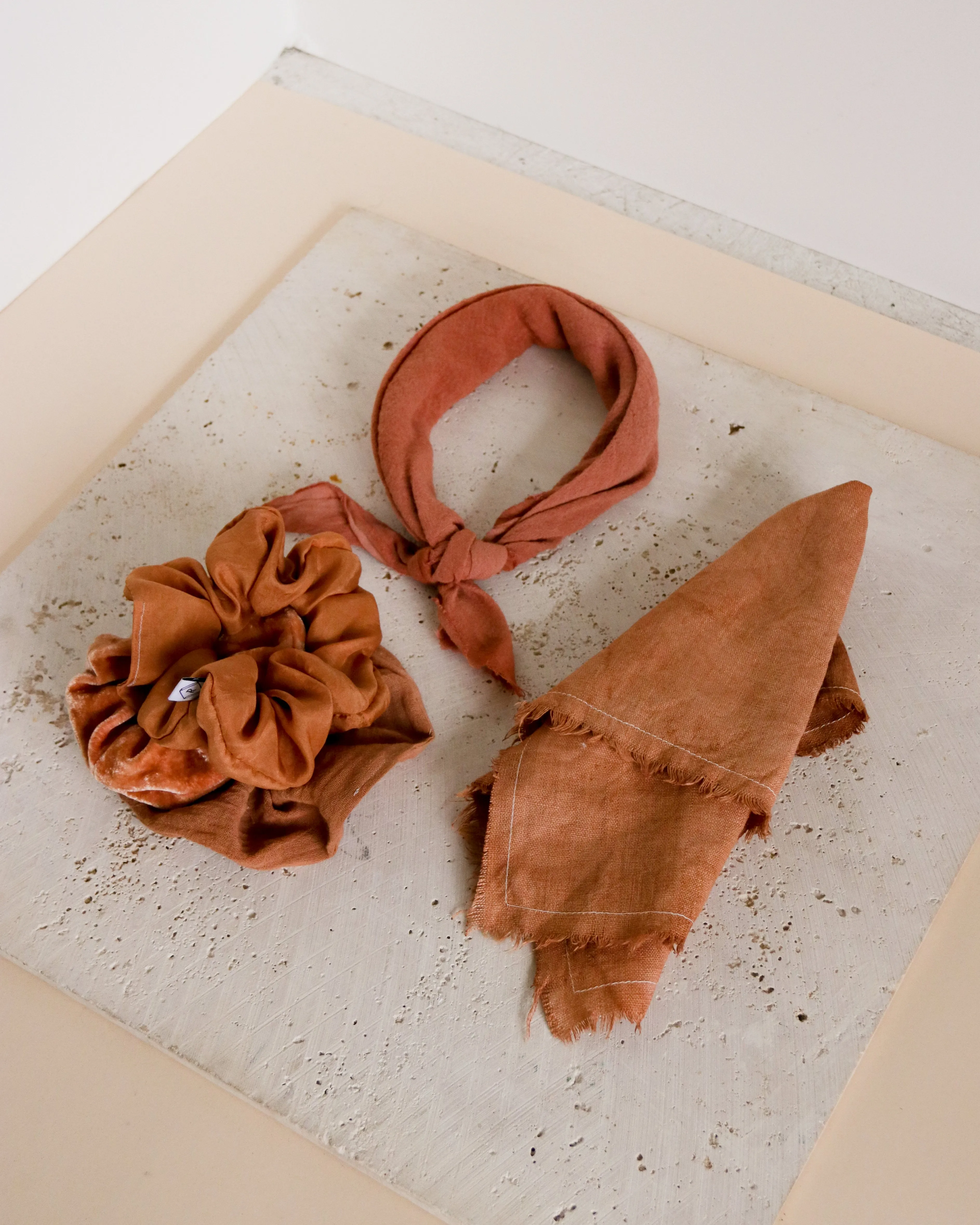 Rust Cotton Plant Dyed Bandana