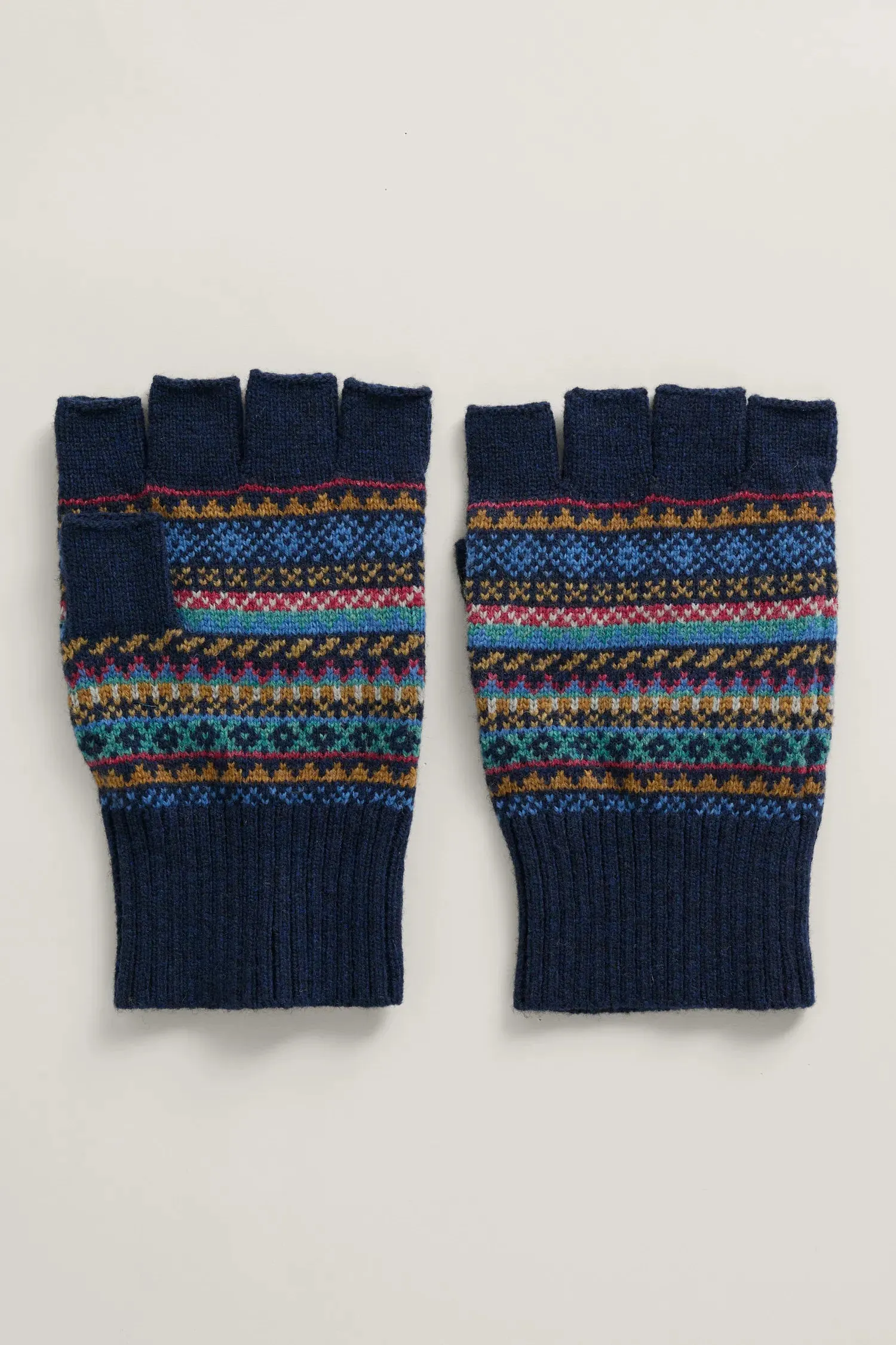 Seasalt Men's Gunvor Fair Isle Fingerless Gloves