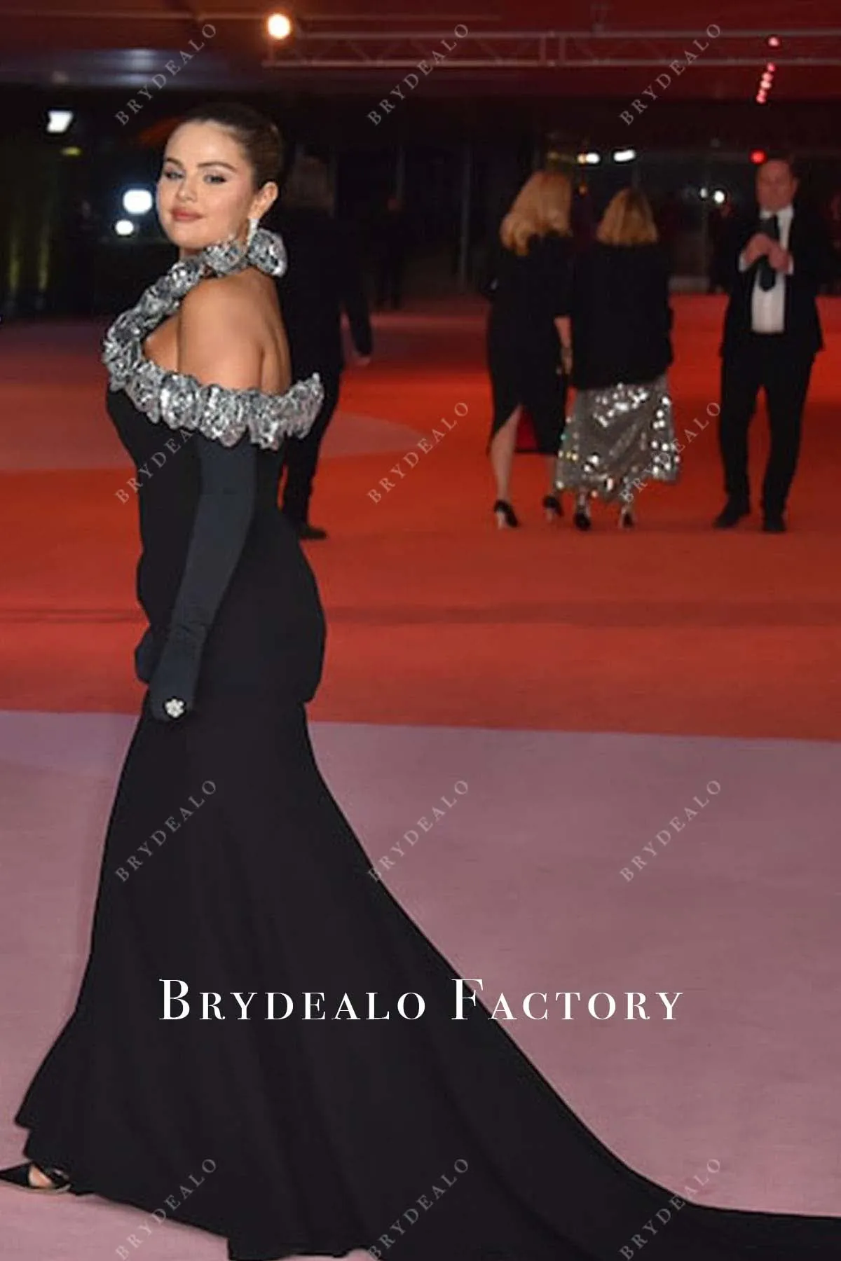 Selena Gomez Black Mermaid 2023 Academy Museum Gala Dress