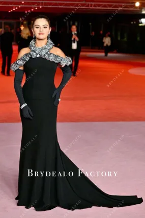 Selena Gomez Black Mermaid 2023 Academy Museum Gala Dress