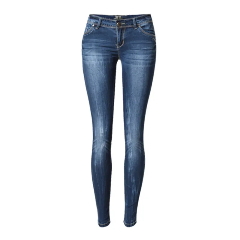 Skinny Low Rise Ripped Jeans for Women