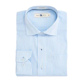 Sky Stripe Tailored Fit Spread Collar Button Down