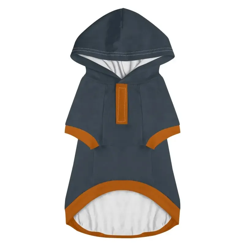 Stylish Gray and Orange Dog Hoodie for a Personalized Touch