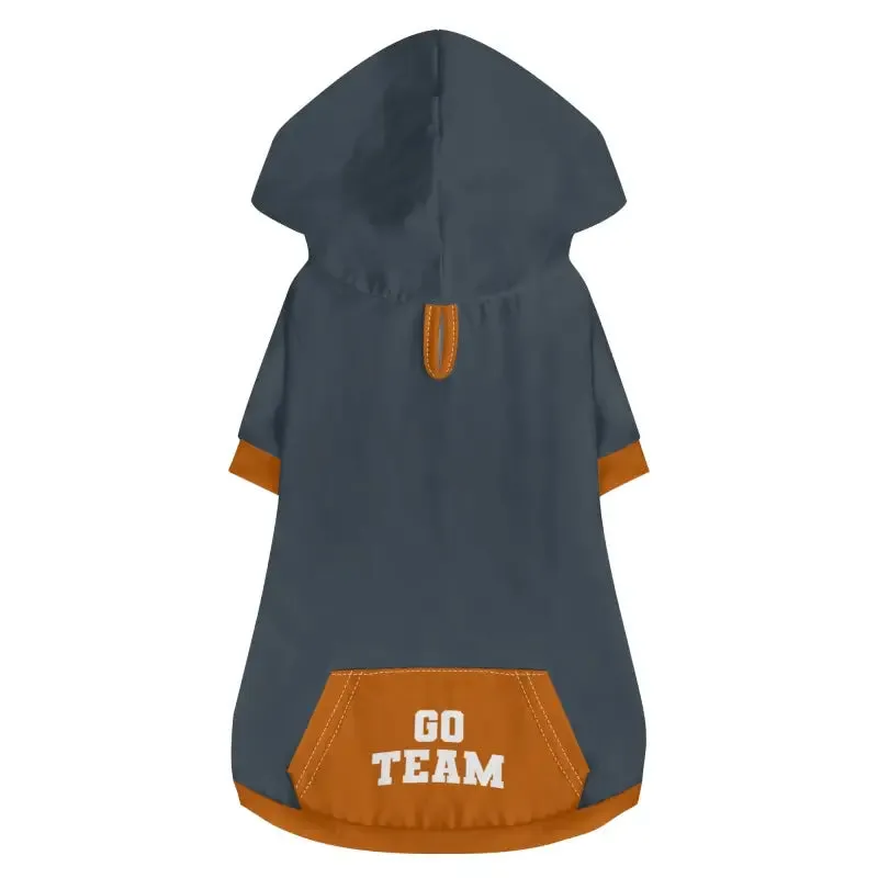 Stylish Gray and Orange Dog Hoodie for a Personalized Touch