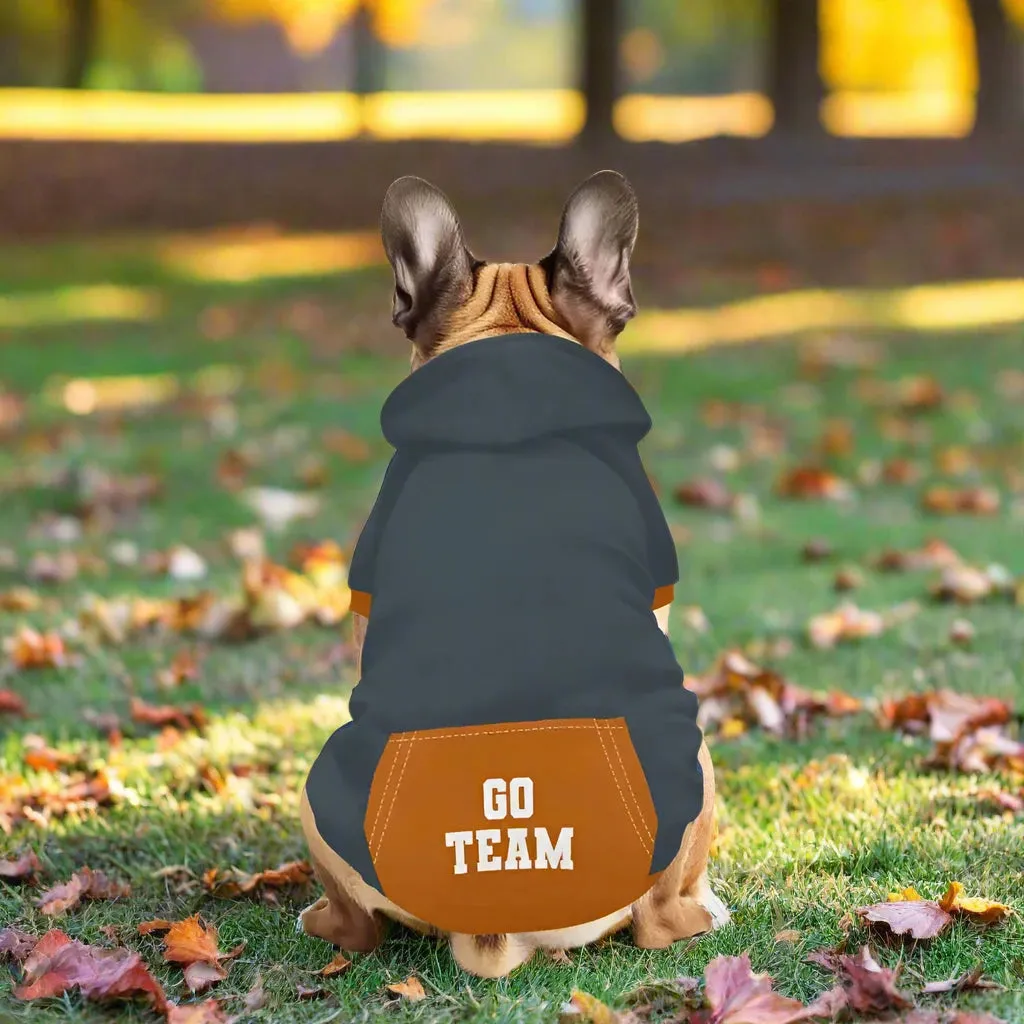 Stylish Gray and Orange Dog Hoodie for a Personalized Touch