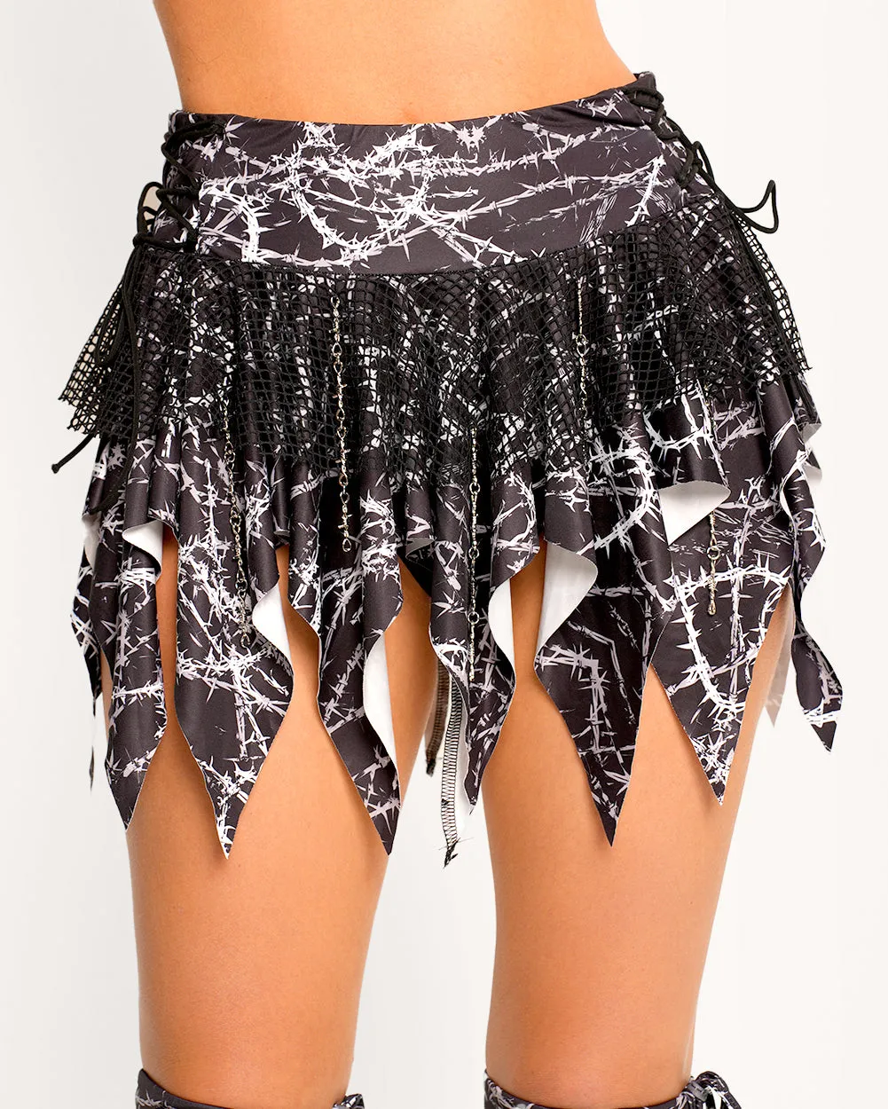 Sunflowerraver x iHR I'm Sensitive Fishnet Mini Skirt