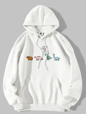 SXV  'LITLE DINOSAURS’ Printed Cool Aesthetic Sweatshirt Hoodie