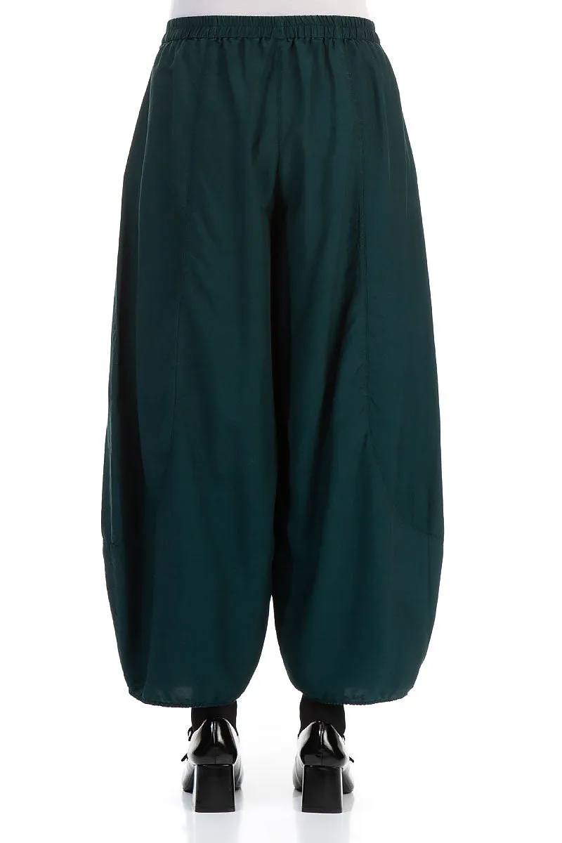 Taper Emerald Silk Bamboo Trousers