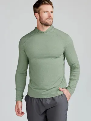 tasc Performance Men's Carrollton Lightweight Hoodie in Kelp Heather