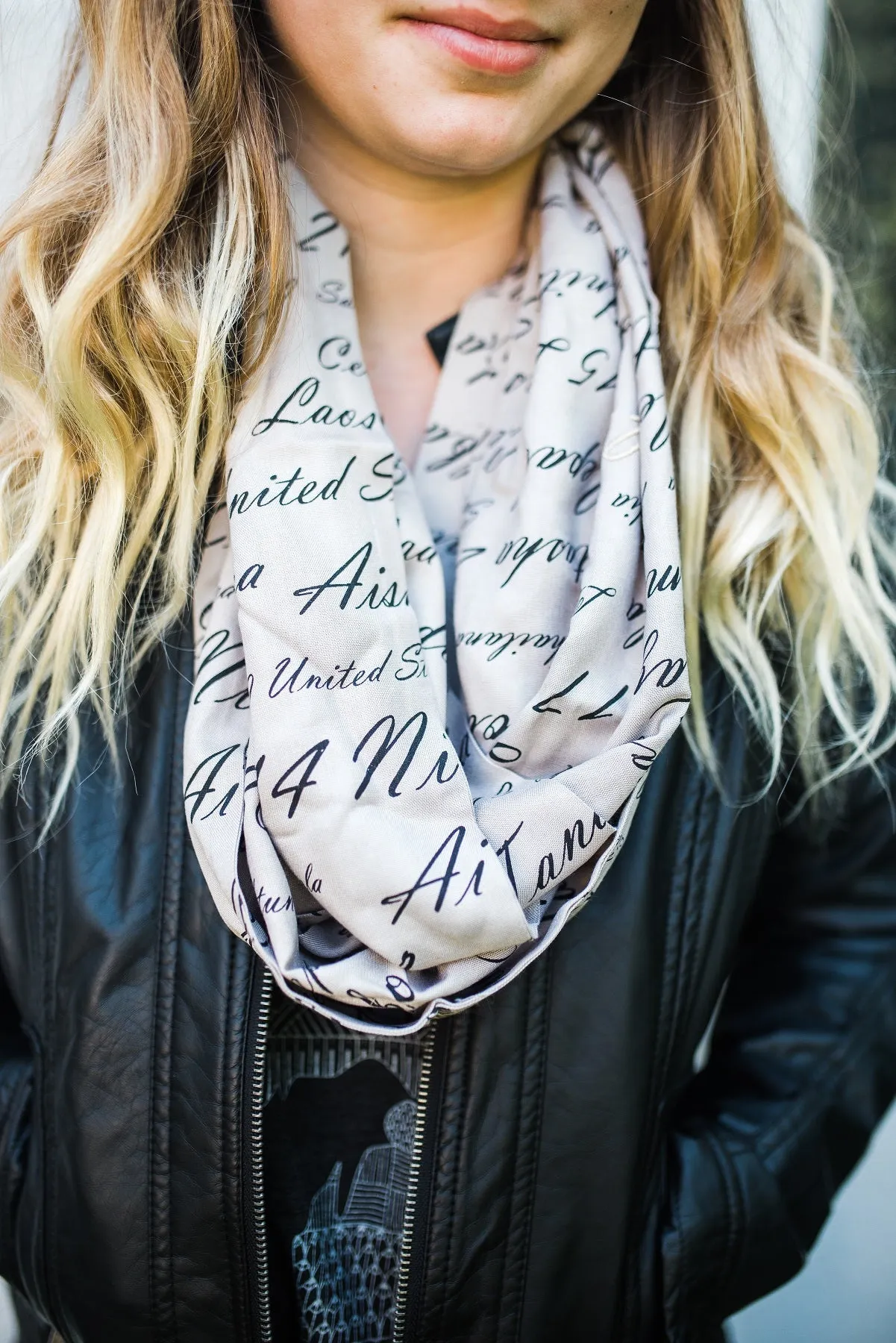 Taupe War Remembrance Infinity Scarf