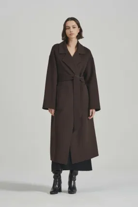 THE CAMILLA COAT CHOCOLATE CASHMERE