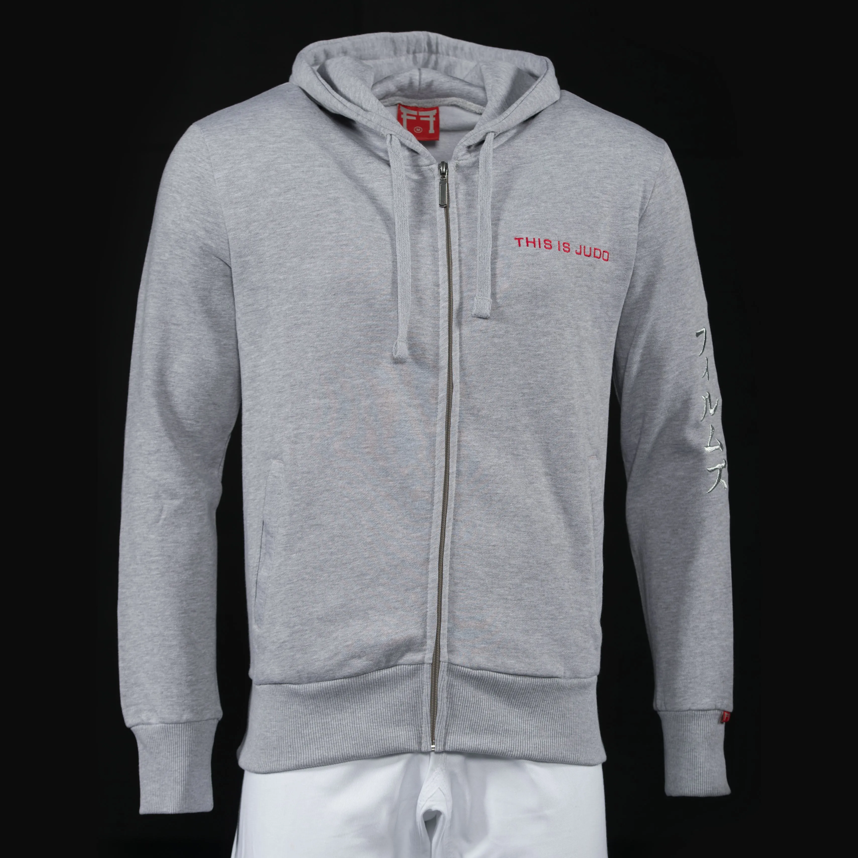 'THIS IS JUDO' Adult's Hoodie - Charcoal & Heather Grey