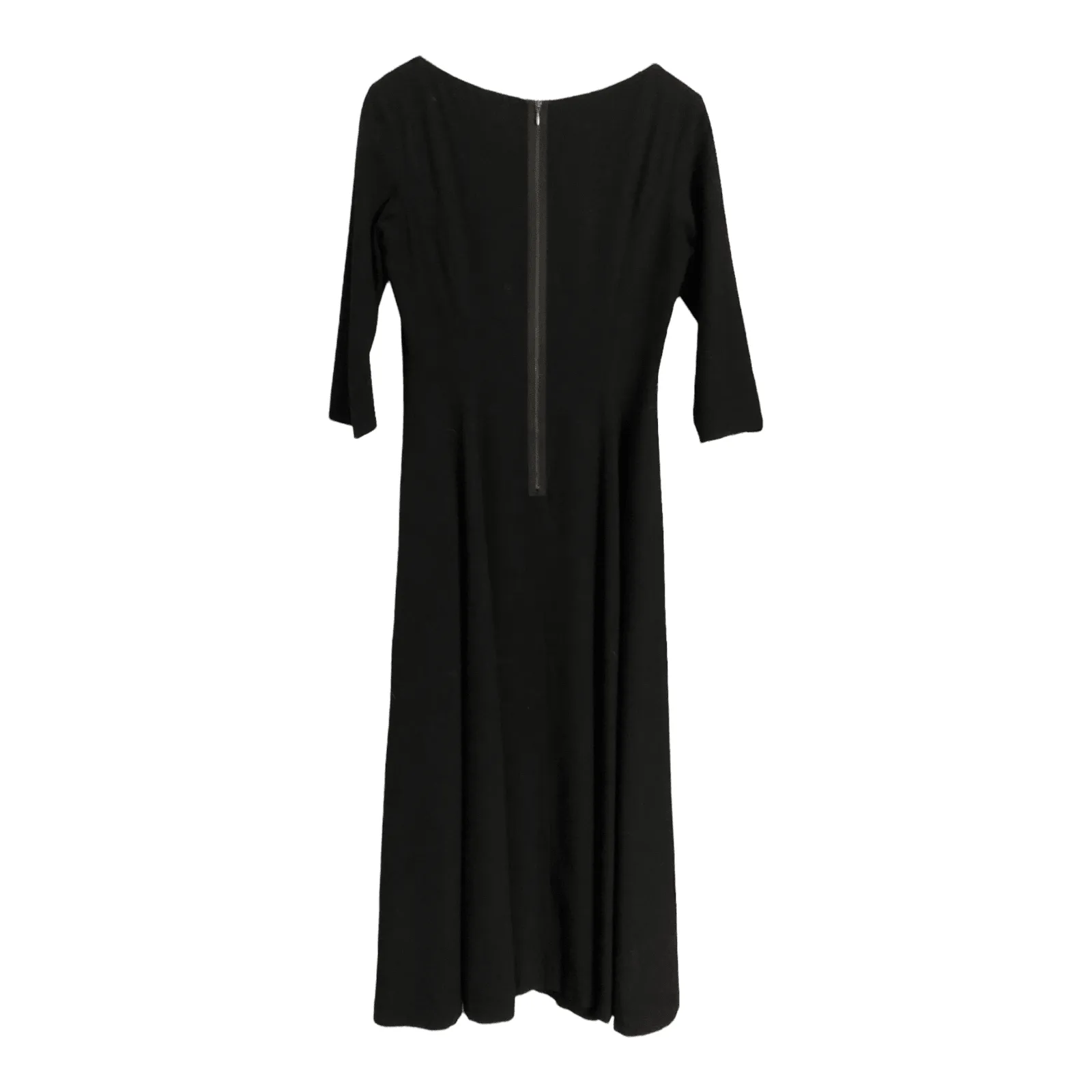 Toast Vintage Stretch Wool Half Sleeve Maxi Dress Black UK Size 12