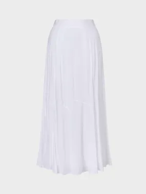 TRUMPET FLARE SKIRT-WHITE