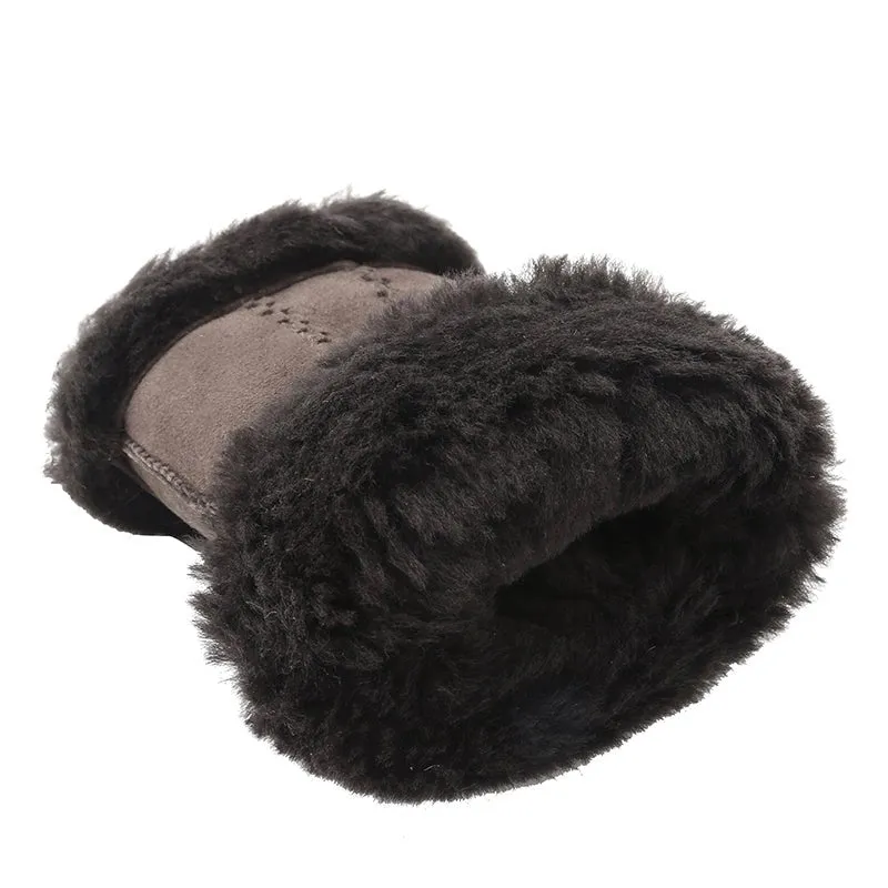 UGG Fluffy Fingerless Wool Mittens