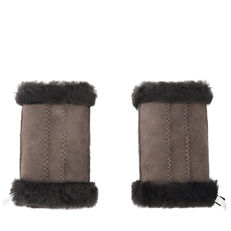 UGG Fluffy Fingerless Wool Mittens