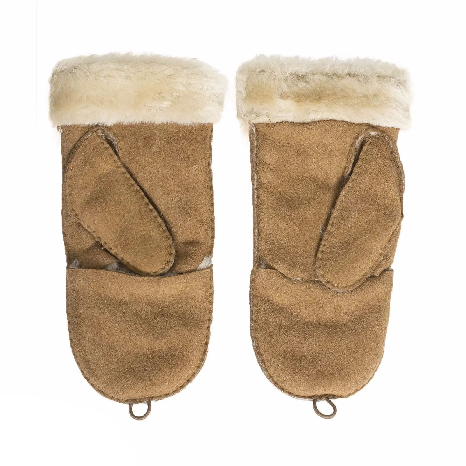 UGG Shearling Flip Mittens Chestnut