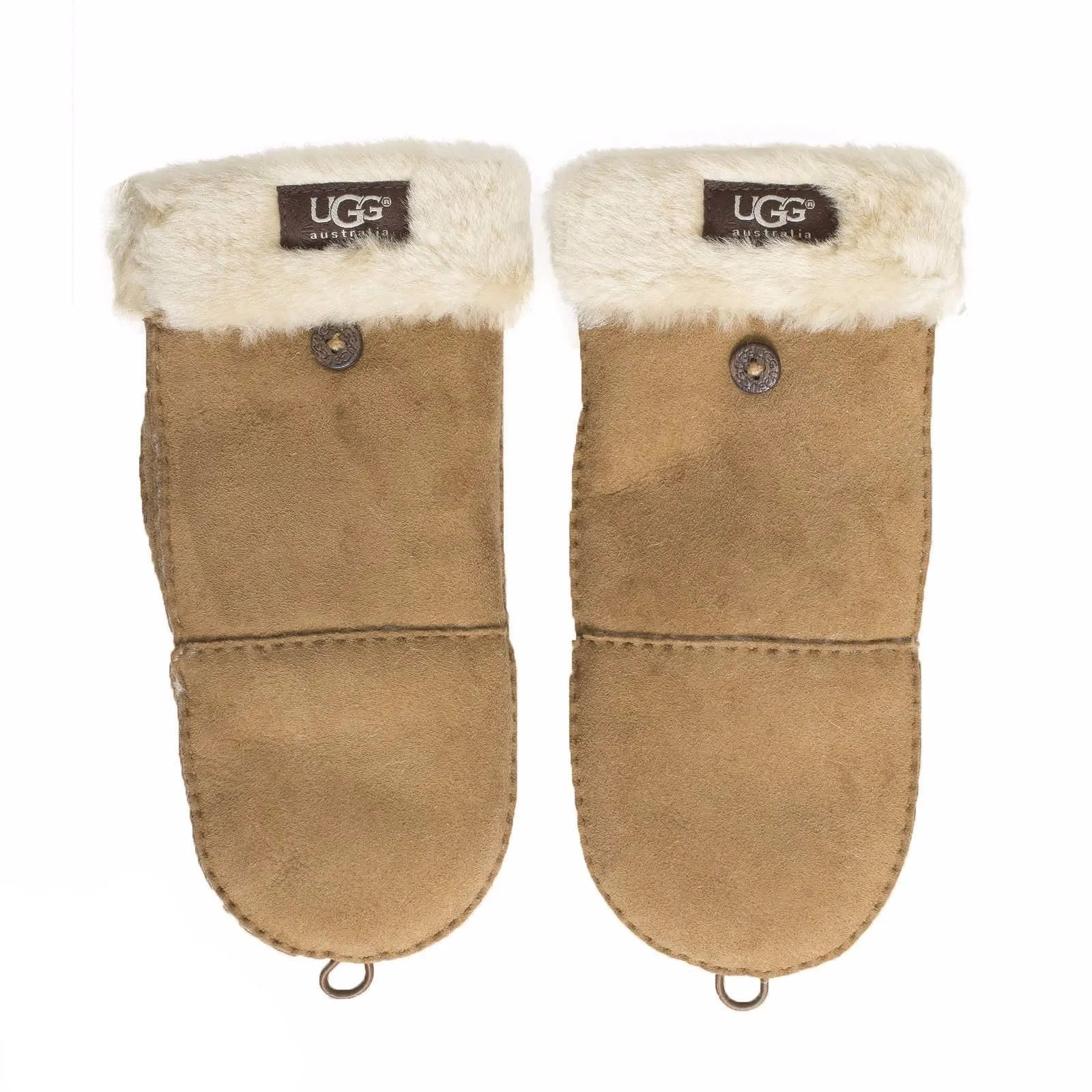 UGG Shearling Flip Mittens Chestnut