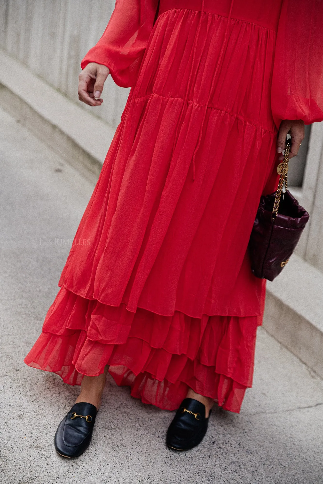 VIKale L/S maxi dress poppy red