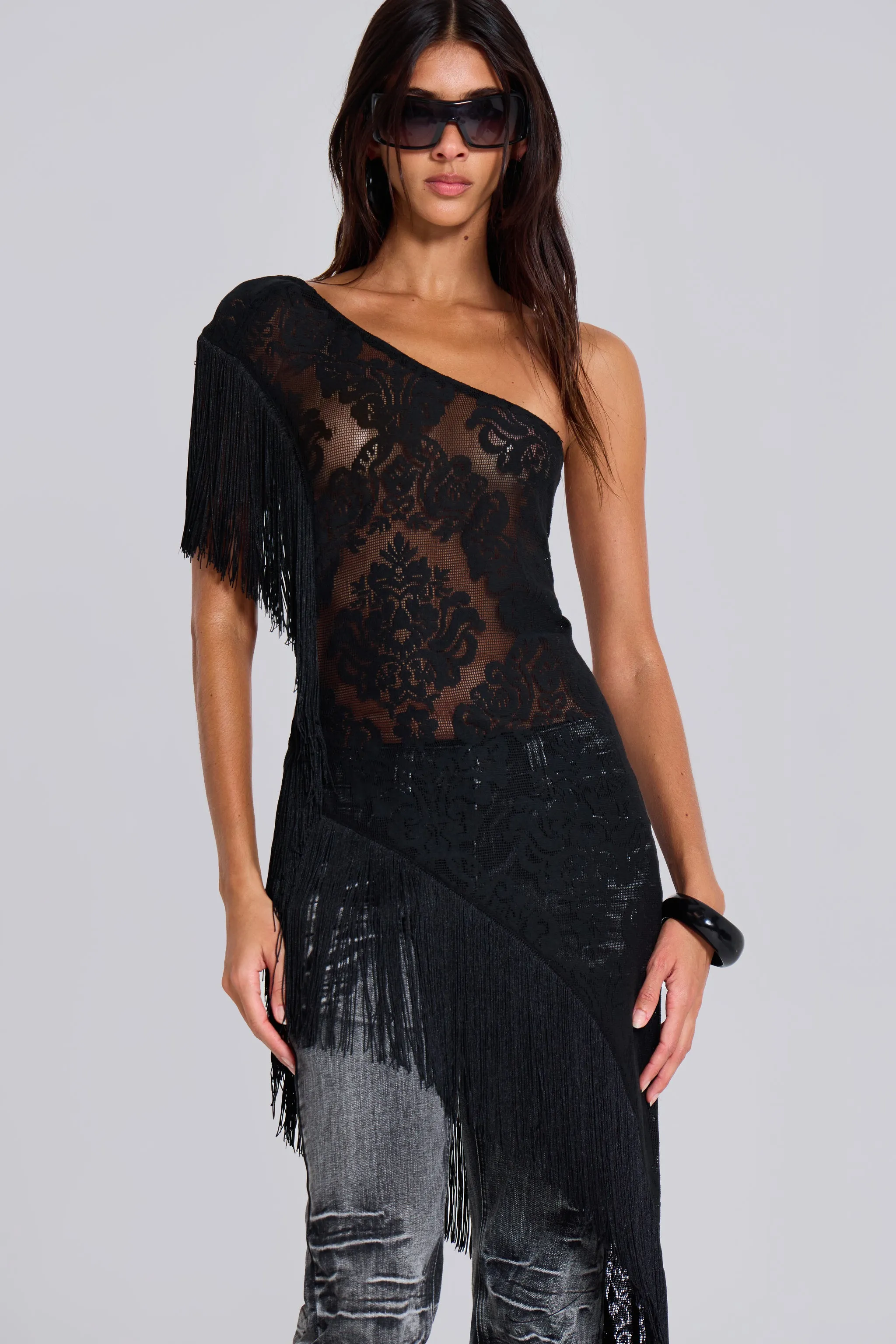 Vivienne Lace Fringe Dress