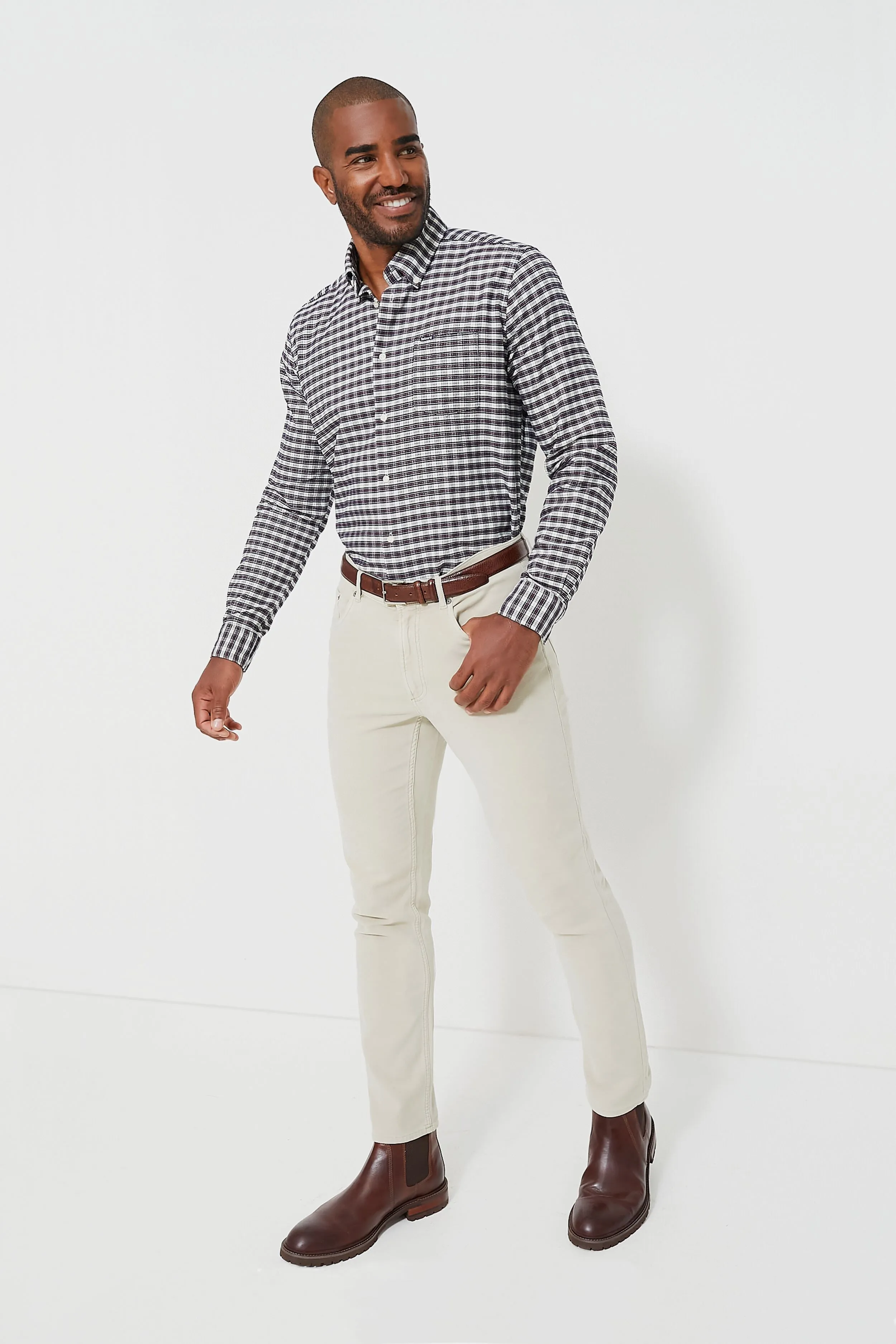 Whisper White Emmerson Tailored Shirt