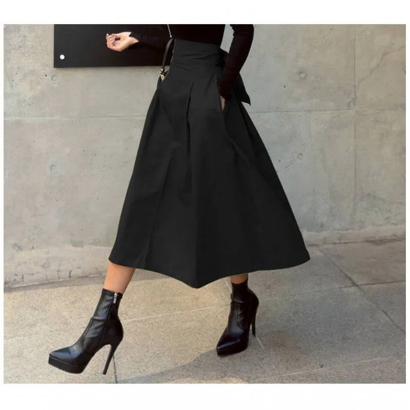 Wild High Waist Bow Slim Skirts