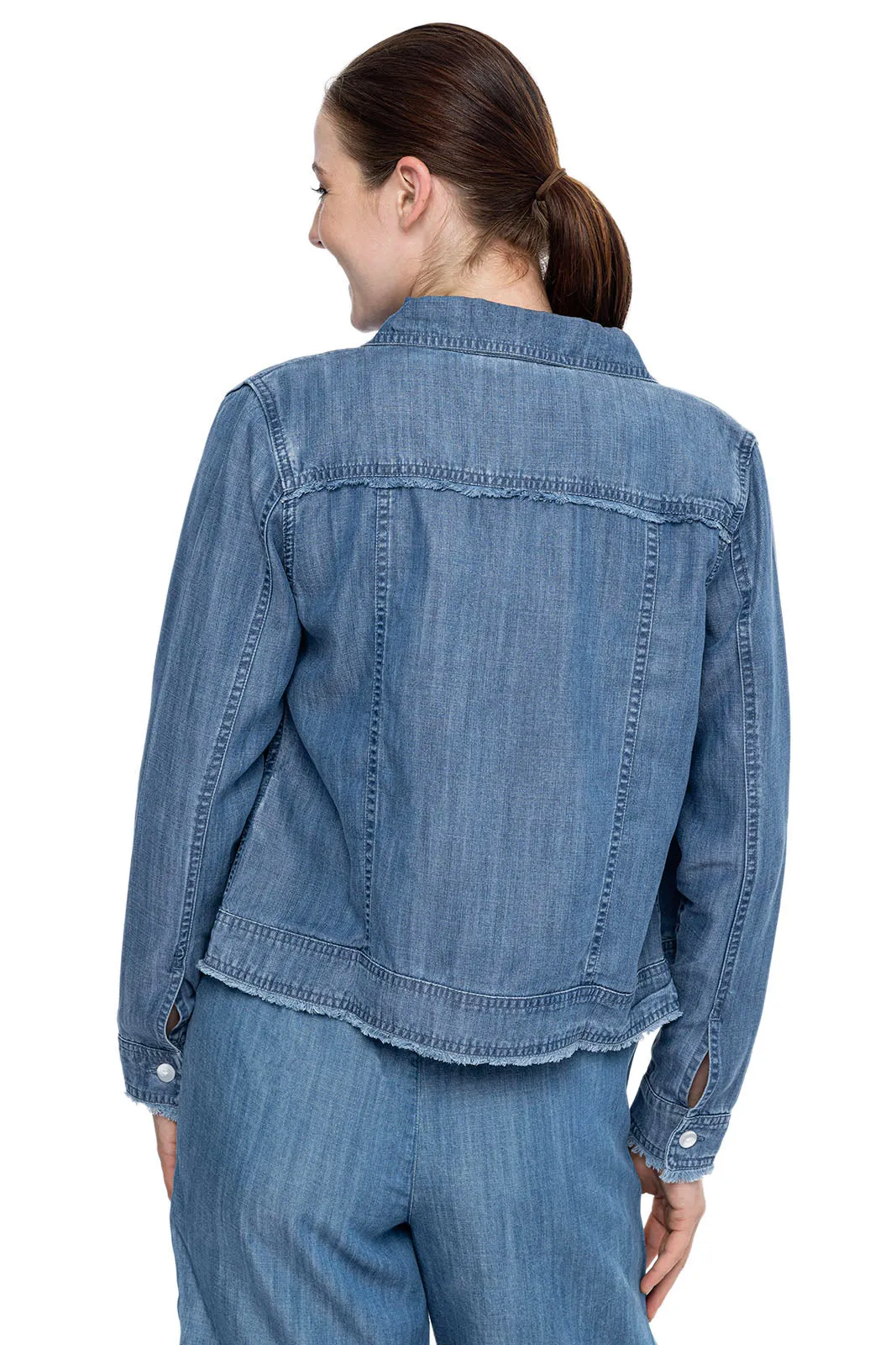 Women's Everglade Chambray Cropped Jacket  |  Light Indigo Chambray