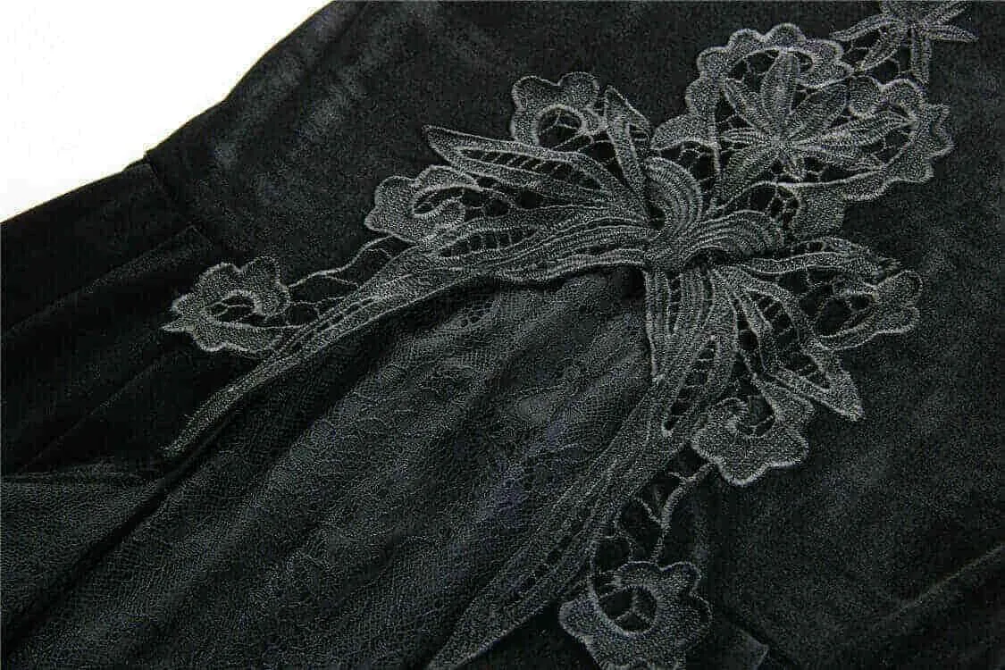 Women's Velour and Lace Goth mermaid Skirt