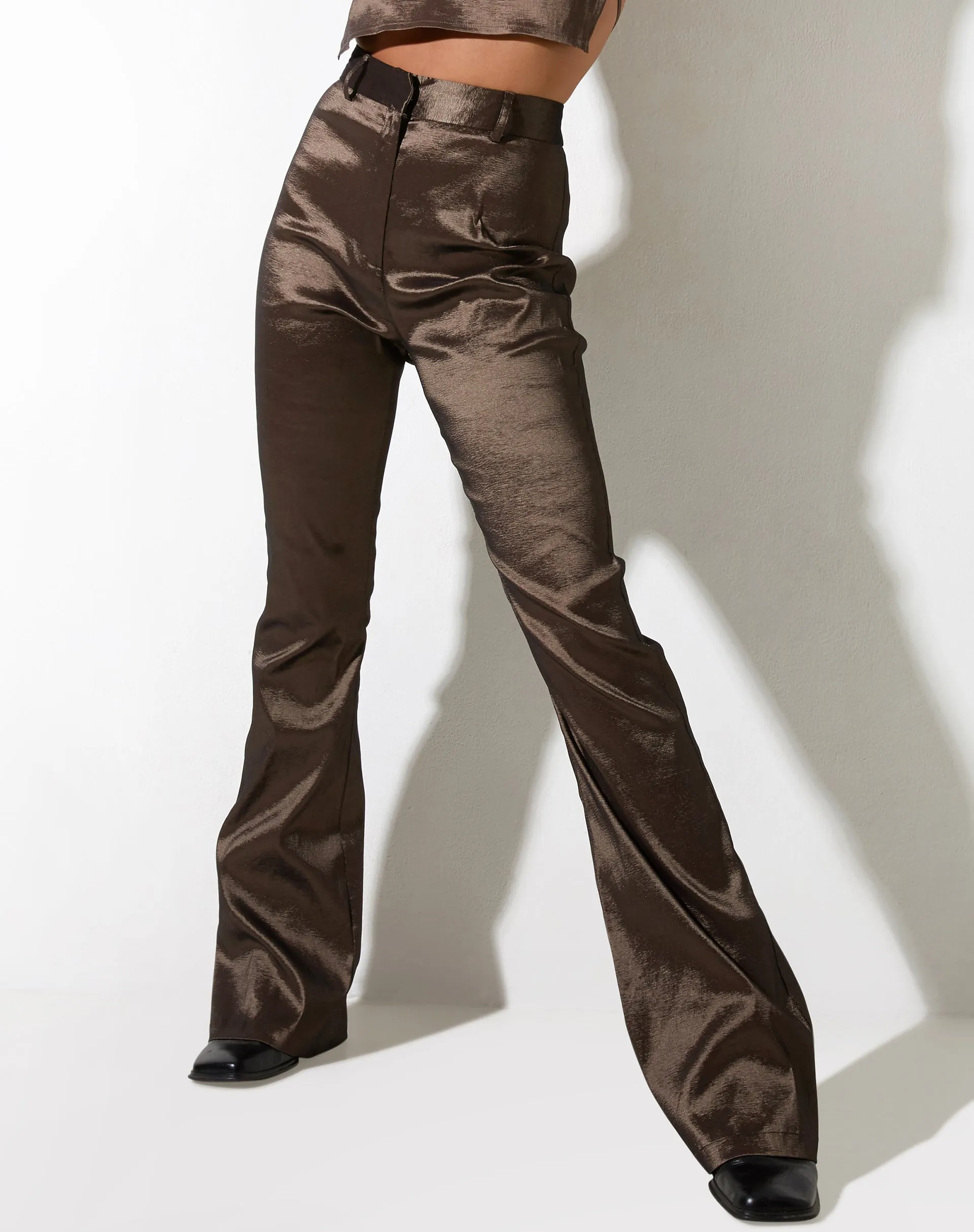 Zamora Trouser in Satin Bronze